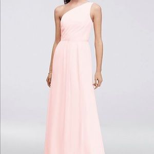 NEW Long Chiffon One Shoulder Bridesmaids Dress